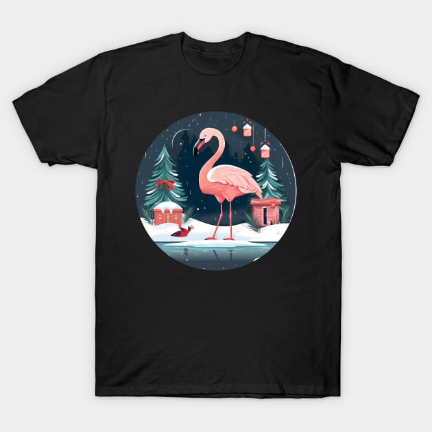 Flamingo Flock Sunset, Love Flamingos T-Shirt by dukito